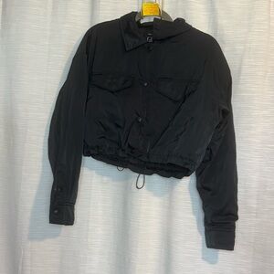Forever 21 Black Cropped Utility Jacket